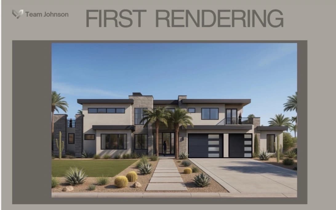 First architectural rendering